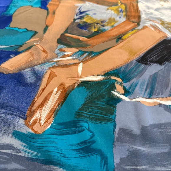 Pinto Silk Scarf 🇮🇹 – “Ballerina in Blue” Art Print – Made in Italy - Picture 9 of 9